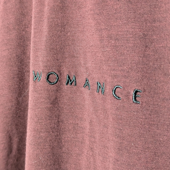 Womance Men's Maroon Organic Cotton T-Shirt – Size XL – Soft & Minimalist #115 - Picture 3 of 6
